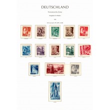 Fransk Zone - Tyskland - Samling på løse Leuchtturm blade med klemlommer - AFA samlet 12.775 kr. - Postfrisk.